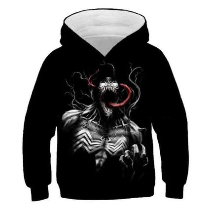 Boys Marvel Spider-Man Venom Hoodie Spring Sportswear Hooded Anime Graphic Kids Outfit Trucksuit