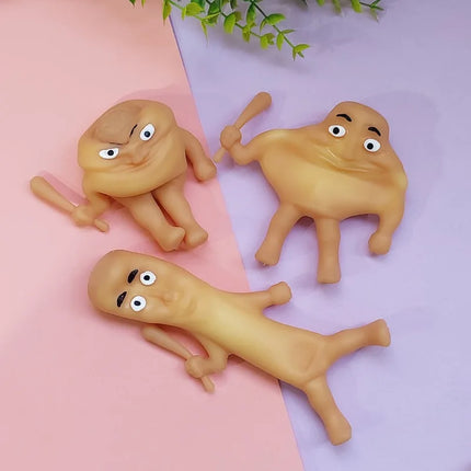 1/3/5Pcs Tung Tungtung Sahar Squeeze Toys Collectible Viral Brainrot Fidget Toy Wooden Stick Man Anti Stress Reliever Toys Figet