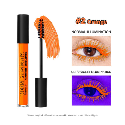 Color Mascara Thick Curl Waterproof Natural Eyelash Long Lasting Blue White Green Pink Luminousk Eye Makeup Korean Cosmetics