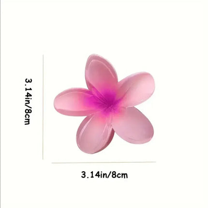 Hawaiian Gradient Hair Clips Flower Hair Claws Big Size Fashion Head Wear Hairpin for Women Girls Crab Barrette Hair Accessories