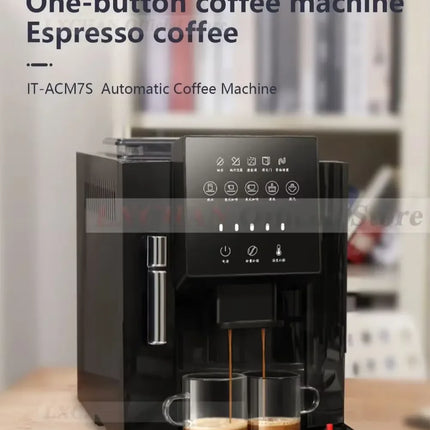 HomeWise Full Automatic 19 Bar Coffee Maker Coffee Bean Grinder Milk Foam Espresso Coffee Machine Hot Water and Milk Froth