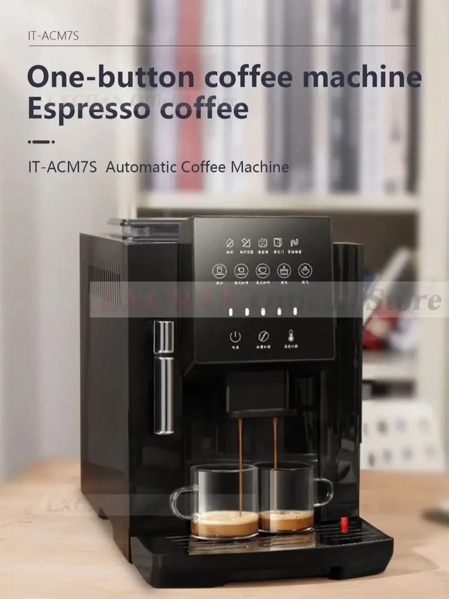HomeWise Fully Automatic 19 Bar Coffee Maker, Coffee Bean Grinder, Milk Frother, Espresso Coffee Machine, Hot Water, and Milk Froth