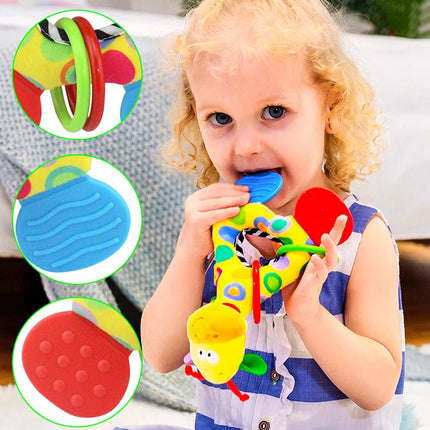 Rattles Animal Giraffe Baby Soft Stuffed Doll Teether Doll Cute Kids Infant Baby Teething Toys For Newborn Sensory Plush Toys