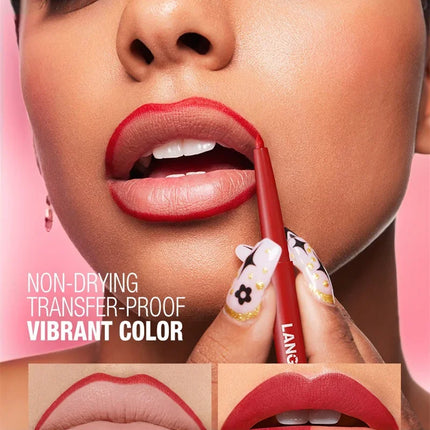 12 Colors Waterproof Lip Liner Pencil Matte Red Brown Plumping Lip Stain Long-Lasting Smooth Perfect Outline & Filling Lips