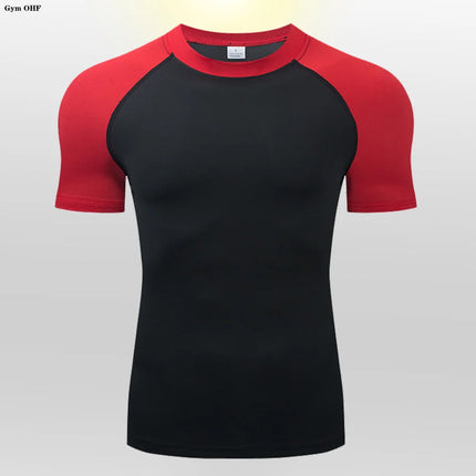 Men's T-Shirt Running Sport T Shirt Men Compression Top Tee Fitness Quick Dry Tight Training Gym Sport Running Shirts Men Jersey