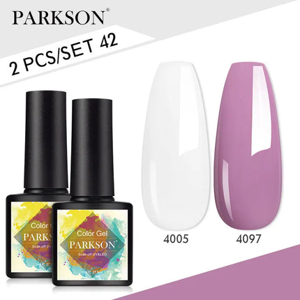 Parkson 2/3pcs Matte Top Coat Gel Nail Polish Kit Base Top Coat Set UV LED Nail Art Manicure Polish Primer Soak Off Nail Gel Set