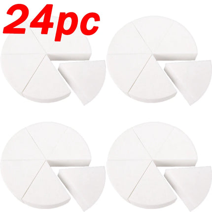 60pcs Triangle Makeup Sponge Soft Fan Shaped Puff Liquid Foundation Concealer Cream Tool Detail Powder Puff Cosmetics Applicator