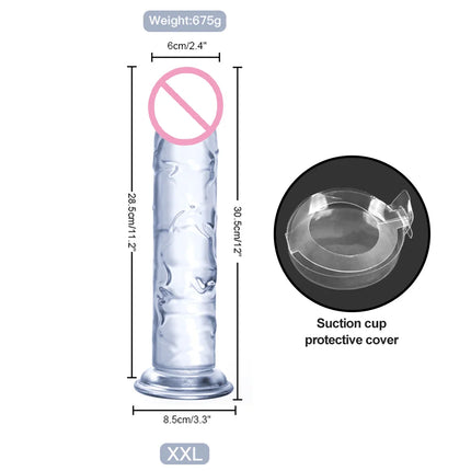 Transparent Big Dick 6 Sizes Realistic Jelly Dildo Soft Vaginal Masturbators Women Gay Penis Anal Sex Toys Suction Cup