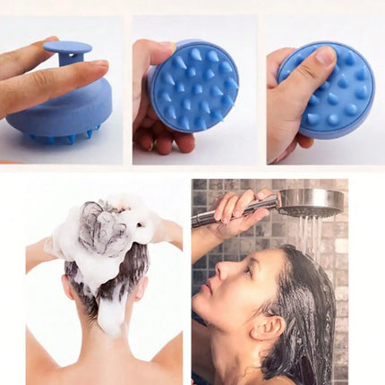 1PC Silicone Shampoo Brush Head for Scalp Massage Hair Washing Comb Bath Shower Body Massage Tool Hairdressing Salon Accessory