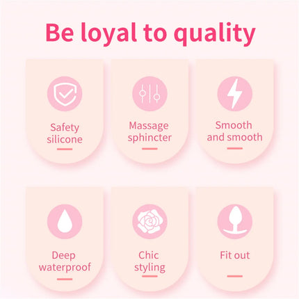 Butt Plug with Metal Ball Rolling Massage Silicone Vagina Anus Dilator Anal Bead Adult Product Sex Toys for Men Women Anal Plug