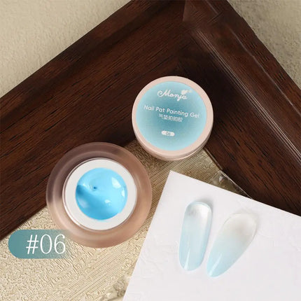 1Jar Cushion Patting Gel Polish Ombre Black White Peach Pat Pat Gel Nail Polish Drawing Liner French Nail Cushion Gradient Gel