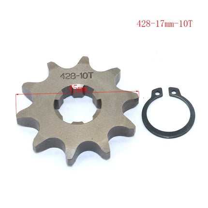 Front Engine 428# 10T 11T 12T 13T 14T 15T 16T 17T 18T 19T Teeth 17mm 20mm Chain Sprocket With Retainer Plate Locker