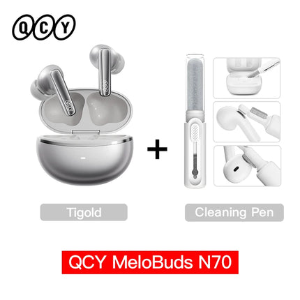 QCY HT18 MeloBuds N70 Wireless Earbuds Bluetooth 6.0 Hi-Res LDAC Earphones Adaptive ANC Dual-driver Headsets in-Ear Detection