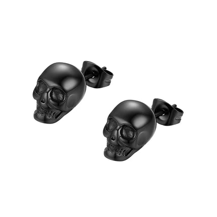Design Stainless Steel Skull Drop Earrings For Women Men Fashion Gothic Street Hip Hop Ear Jewelry Pendant Cool Stud Earrings