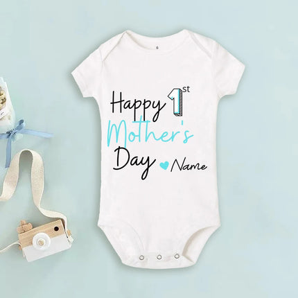 Personalized Mothers Day Baby Bodysuit Boys Girls Clothes Custom Name Infant Romper Newbron First Mother's Day Gift Bodysuits