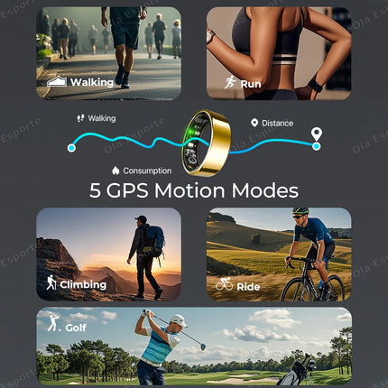Ola Esporte Smart Ring 5ATM&IP68 Waterproof Ring Man Health Monitoring Heart Rate Sleep Monitor Sport Tracker Smartring 2025 New