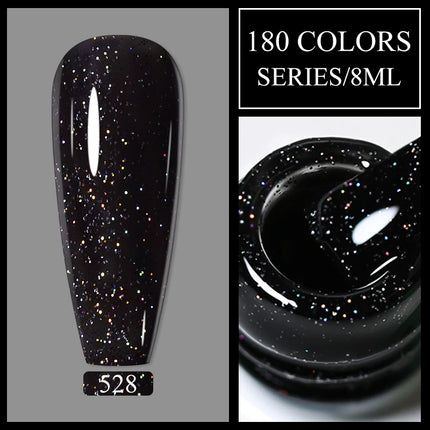 Parkson 8ml HEMA TPO FREE Color Gel Nail Polish Nude Pink Red Green Collection Nail Gel Polish Glitter Soak Off UV LED Gel