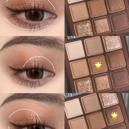 Nine square eyeshadow palette is a must-have for reducing swelling making it easy to apply color and long lasting makeup