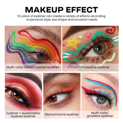 1PC Matte Waterproof Liquid Eyeliner - Green/Blue/Red/Purple, Quick Drying, Gentle Texture, Long-lasting, Fine Tip, Waterproof