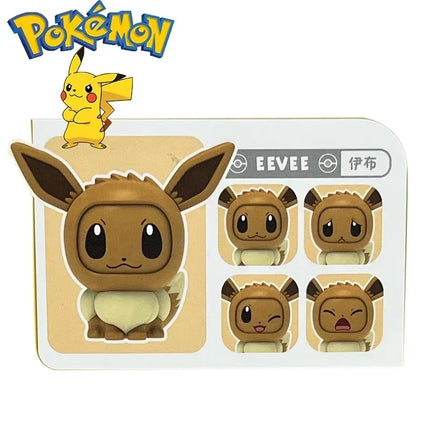 Pokemon Anime Genuine Pikachu Bulbasaur Pokeball Model Set Eevee Gengar Mewtwo Action Figure Face-Changing Doll Elf Ball Toys