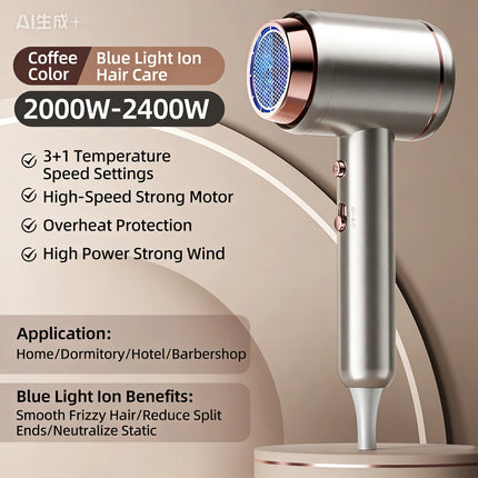 2400W High-Power Professional Portable Hair Dryer Thermostatic Heating And Cooling Negative Ion Hair Dryer
