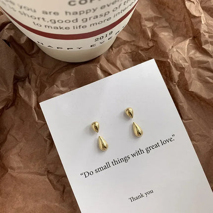 Simple Style Fashion Water Drop Earrings for Women Irregular Geometry Claw Stud Earrings Luxury Korean Female Summer Jewelry
