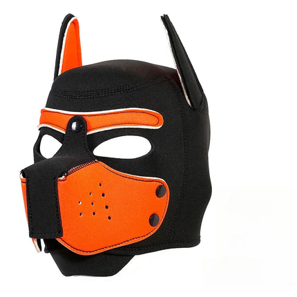 Adjustable Neoprene Puppy Play Hood Mask Pet Roleplay Padded Dog Head Mask BDSM Bondage Gear Adult Fetish Sex Toy for Men Women