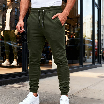 Spring Autumn Men Stretch Zip Gym Jogger Sweatpants For Amazon, Slim Unique Sports Casual Trousers Wholesale
