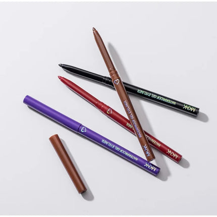 6 Colors Eyeliner Pencil Waterproof Long-lasting Red Black Brown Eyeliner Easy Wearing Quick Dry Smooth Eye Liner Gel Eye Makeup