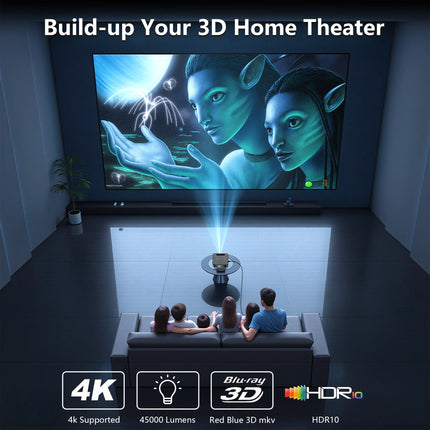 XIWBSY 46000Lumens Google TV Projector Portable Projector 4K Android 11.0 Daylight Projector 8K Video Home Theater  Projector