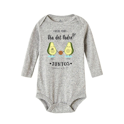 Our First Father's Day Together Infant Bodysuit Long Sleeve Crew Neck Romper Caaual Girl Boy Jumpsuit Fathers Day Best Gifts