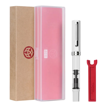 Original TWSBI ECO Piston Pen Transparent Resin Fountain Pen Holder Large Capacity Ink Storage Student Writing Business Gift