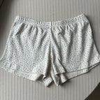 blue floral-short / One Size