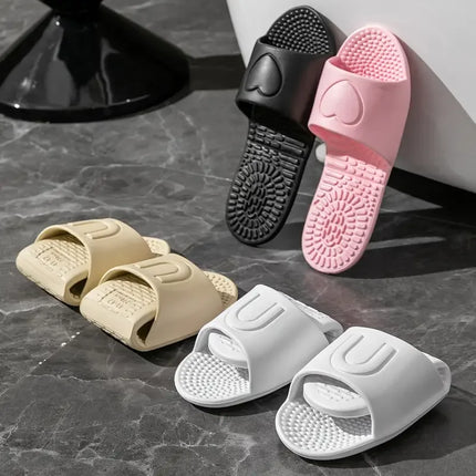 EVA Soft Foldable Slippers for Women Portable Travel Indoor Bathroom Massage Sandals Unisex Quick Dry Non Slip Flat Home Slides