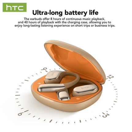 HTC NE39 Bluetooth Earphones AI Translator Earbuds OWS Sport Wireless Headphones Comfortable Earhooks Ultra-long battery life