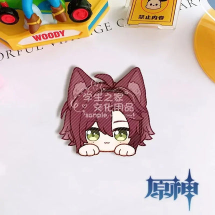 Game Impact Fontaine Neuvillette Wriothesley Rabbit Ears Small Hands Acrylic Badge Backpack Button Brooch Accessories Gifts