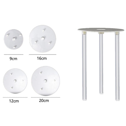 Cake Layer Support Frame, Reusable 9/12/16/20/26 cm Cake Board and Cake Pin Rod for Layered Cake Structure and Stacking