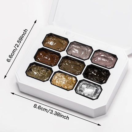 9 Colors Warm Winter Patting Painting Gel Nail Polish Glitter Effect Soak Off Gel Varnish Gradient Pat Gel Palette Nail Supplies