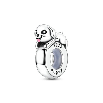 New Original 925 Silver Sterling Charms Beads Pendant Cat Dog Lion Tiger Girl Boy Charms Fit Bracelet Woman Fashion Jewelry Gift