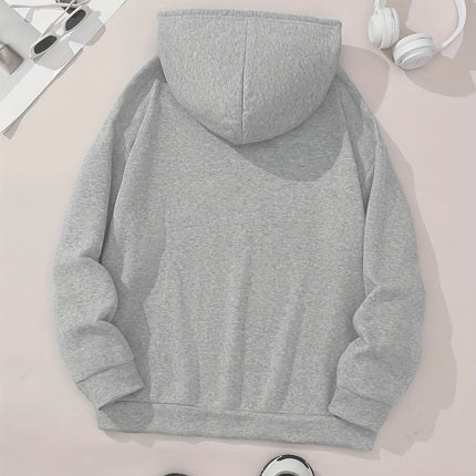 Cute Crooked Duck Printed Hoodie Hoodie Women's Autumn Winter Top Round Neck Long Sleeve Female Fashion Causal Clothing