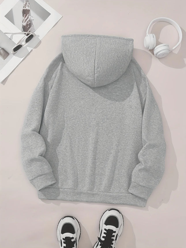 Cute Crooked Duck Printed Hoodie Hoodie Women's Autumn Winter Top Round Neck Long Sleeve Female Fashion Causal Clothing