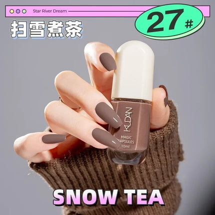 Water-based Nail Polish Tearable Baking Free Solid Color Nail Polish Gel Professional Semi-Permanent Varnish Nail Salon Polish