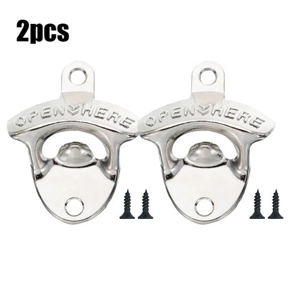 Zinc Alloy Wall Bottle Opener Kitchen Bottle Opener Retro Alloy Wall Mounted with Screws Party Antique Beer Bottle Opener