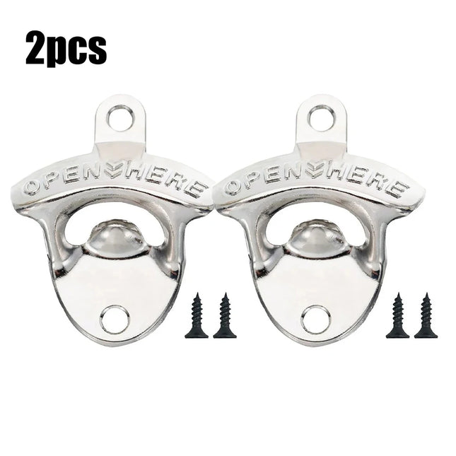 Zinc Alloy Wall Bottle Opener Kitchen Bottle Opener Retro Alloy Wall Mounted with Screws Party Antique Beer Bottle Opener