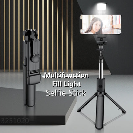 FGCLSY Bluetooth Wireless Selfie Tripod with Fill Light 360 Degree Rotation Remote Shutter is Suitable for Travel Shooting