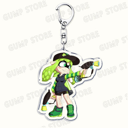 Popular Video Game Keychains for Accessories Bag Keyrings Marina Ida Inklings Pearl Houzuki Marie Octoling Jewelry Gamer Gifts