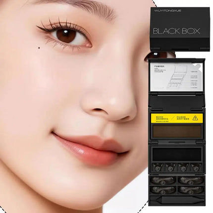 WUYITONGXUE BLACK BOX Magnetic Eyeliner Stamp Kit 3s Lower Lash Stencil Waterproof Long-Lasting Beginner-Friendly Makeup Tool