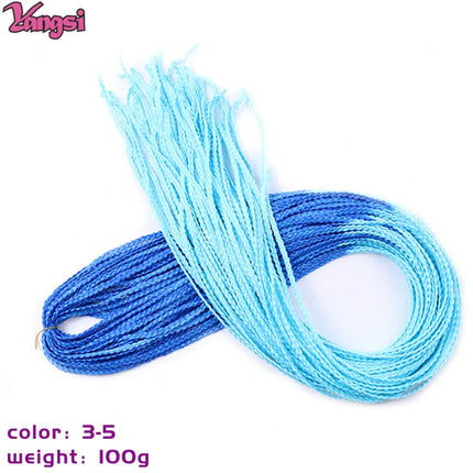 Full Star 30 Inch Synthetic Zizi Braids Thin Box Braids Hair Extensions Brown Pink Blue Red 613 Ombre Box Crochet Braiding Hair