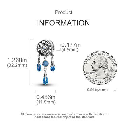 Orstarry Charm Silver 925 Beads Blue Series Fit Bracelet Charms DIY Original Fashion Pendants For Women Jewelry Trendy Gifts