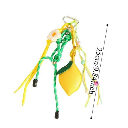 Funny Elegant Starfish Tassel Keychain Alloy Leopard Print Leather Tulip Pendants Cartoon Frog Beaded Bag Pendant Party